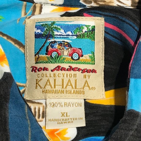 Vtg Kahala Ron Anderson Hawaiian Shirt Men XL Aloha Surf Board Beach Art USA - Picture 13 of 15
